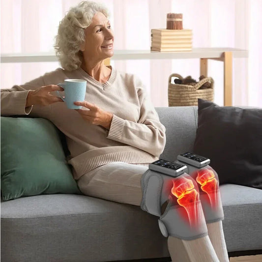 New Household Smart Electric Heating Knee Massager Adjustable Heat Levels for Warm Massage Pain Relief and Muscle Relaxation